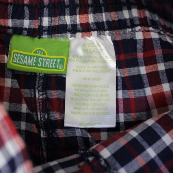 Plaid Sesame Street Shorts - Picture 4 of 4